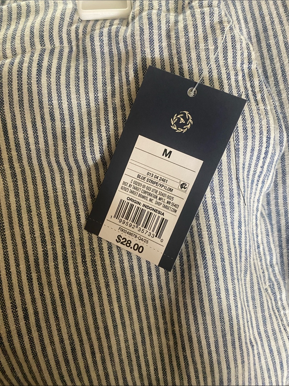 Universal Thread Blue and White Striped Wide-Leg Pants - Picture 6 of 7